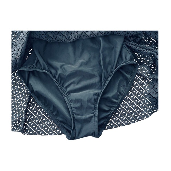 Swim Solutions Bow Front Black Swimdress Size 8 Tummy Control‎ Bust Support NWT - Picture 4 of 6